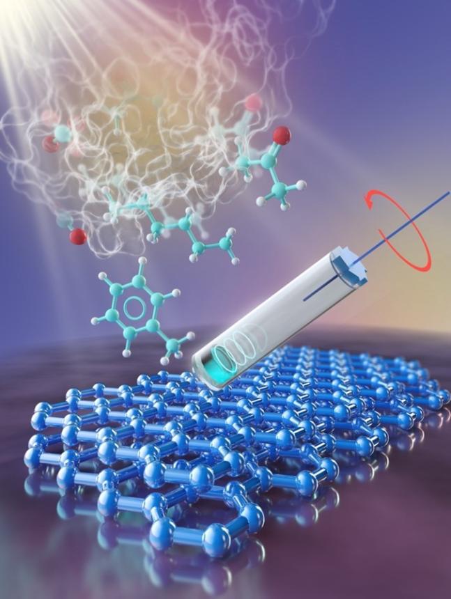 Illustration of nanoporous material structure