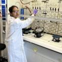 Photo of Sayani Roy Chowdhury, speaker, in a lab setting